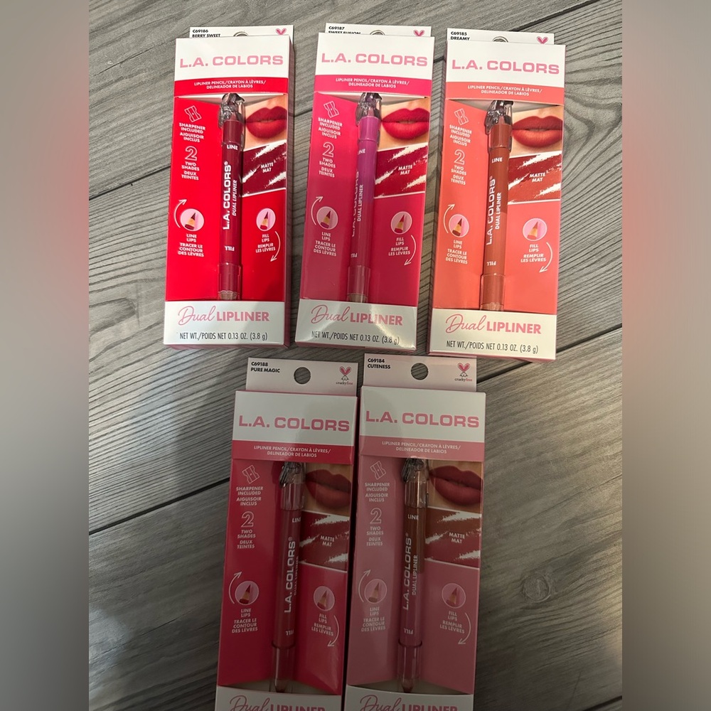 L.A. Colors Dual Lipliner Complete Set Ombre with Sharpeners